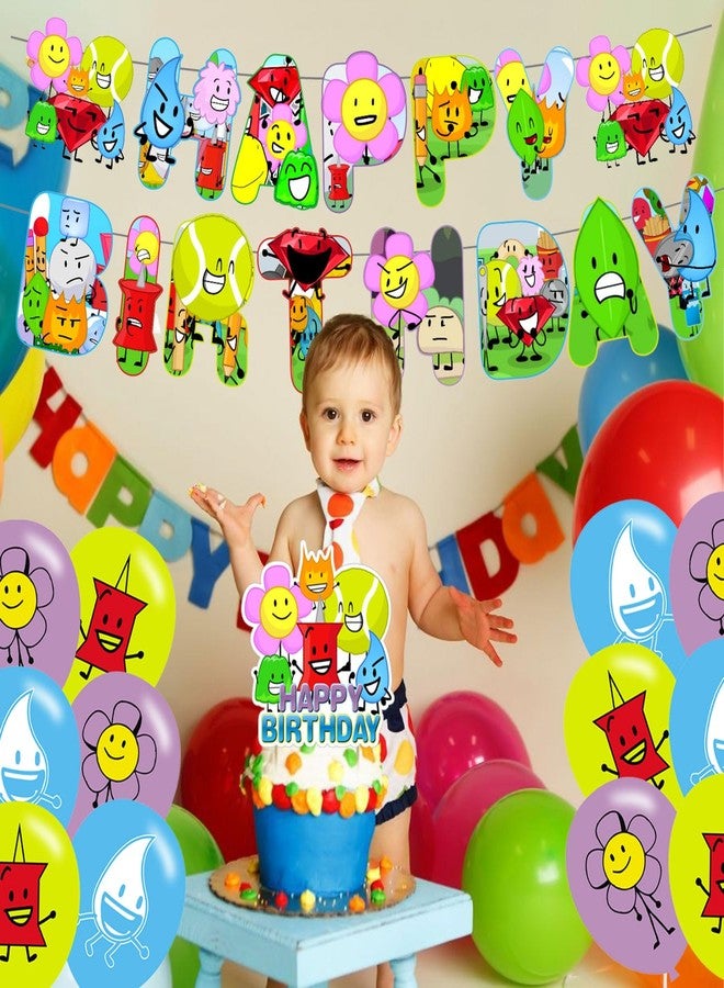 karg Battle-Dream Island Birthday Party Decoration Princess Includes Cake Toppers, Cupcake Toppers, Balloons, Banner Party Supplies Decoration For Adults Boys Girls Teens - Image 5
